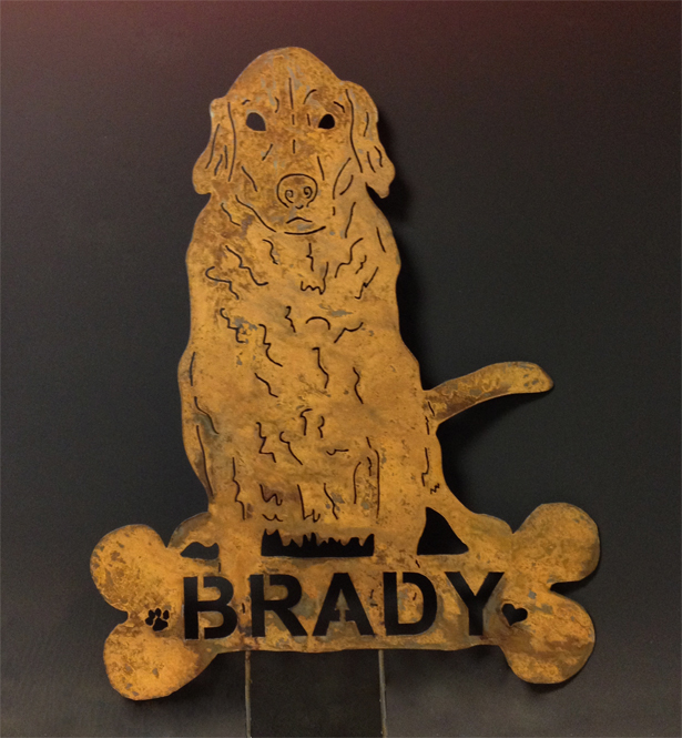 Custom Dog Garden Stake