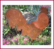 Rooster Garden stake