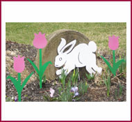 Easter Bunny & Three Tulips