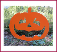 Happy Pumpkin Garden Stake