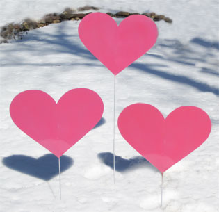 Valentines Heart Garden Decoration
