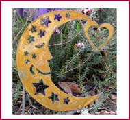 Rustic Moon Garden Stake