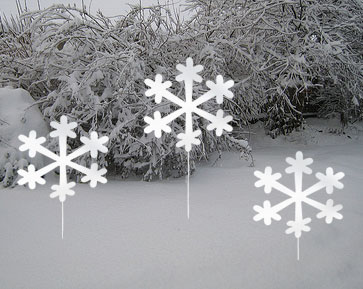 Snowflake Yard Stakes